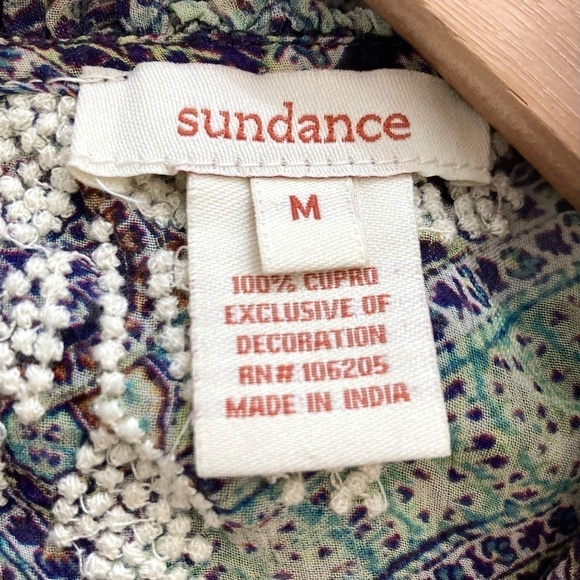 SUNDANCE Victorian Charms Embroidered Boho Long Sleeved Blouse Top - Picture 4 of 11